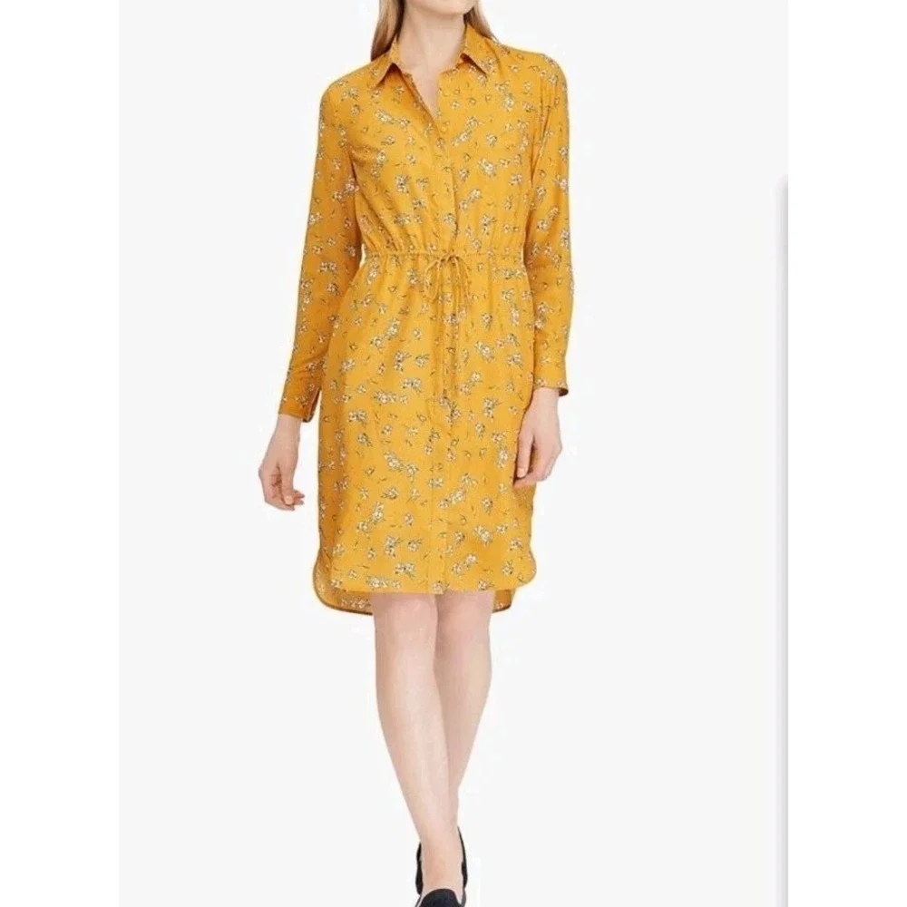 Lauren Ralph Lauren Long Sleeve Floral Print Shirt‎ dress Sz 12 Feminine